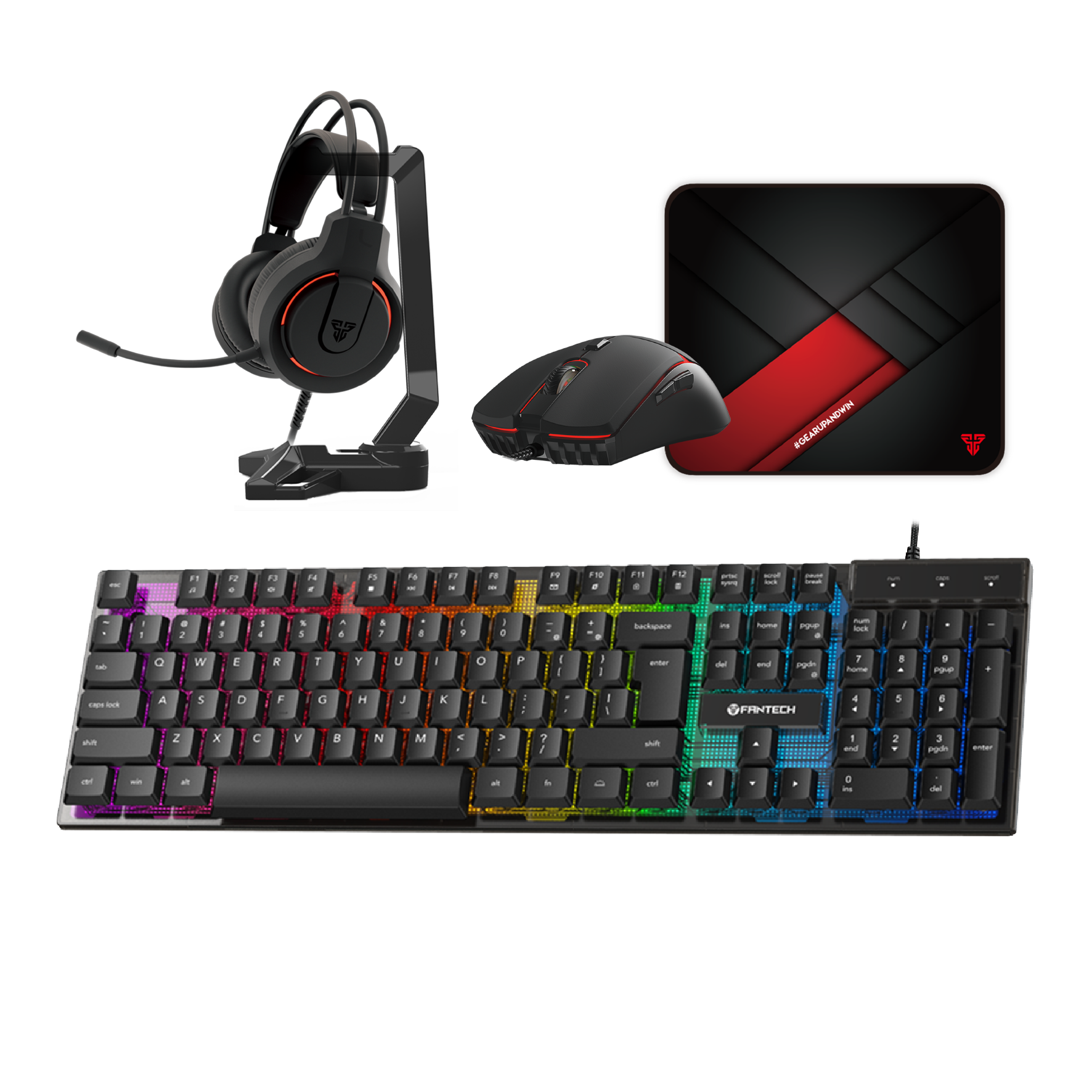 Fantech P51 Power Bundle 5-in-1 Gaming Combo – Black