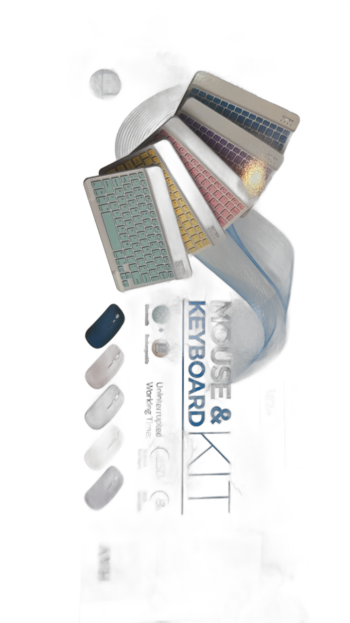 Bluetooth Rechargeable Keyboard & Mouse Kit - Pastel Colors