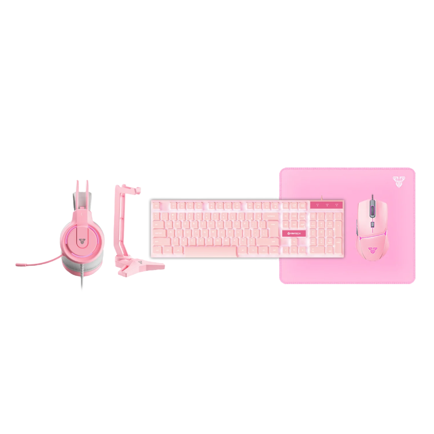 Fantech P51 Power Bundle 5-in-1 Gaming Combo – Sakura Pink