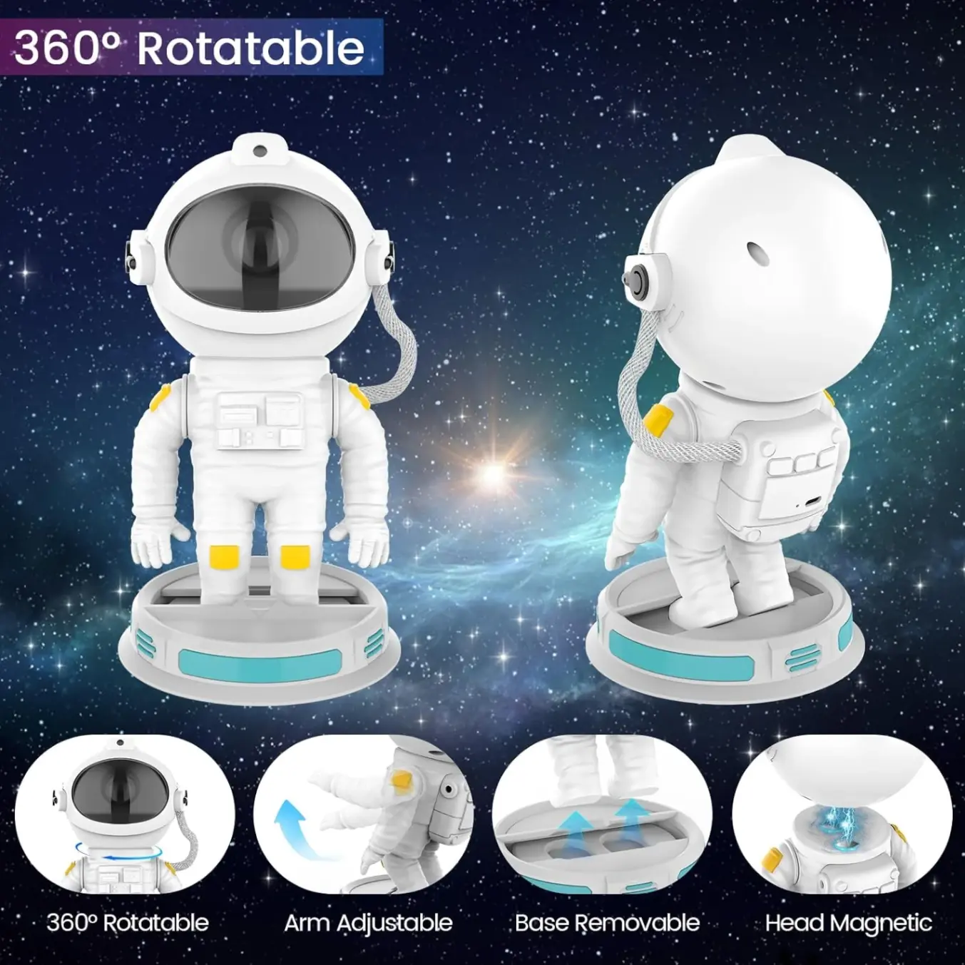 بروجكتر نجوم — روبوت Robot Projector Light مع ريموت وتأثيرات موسيقية