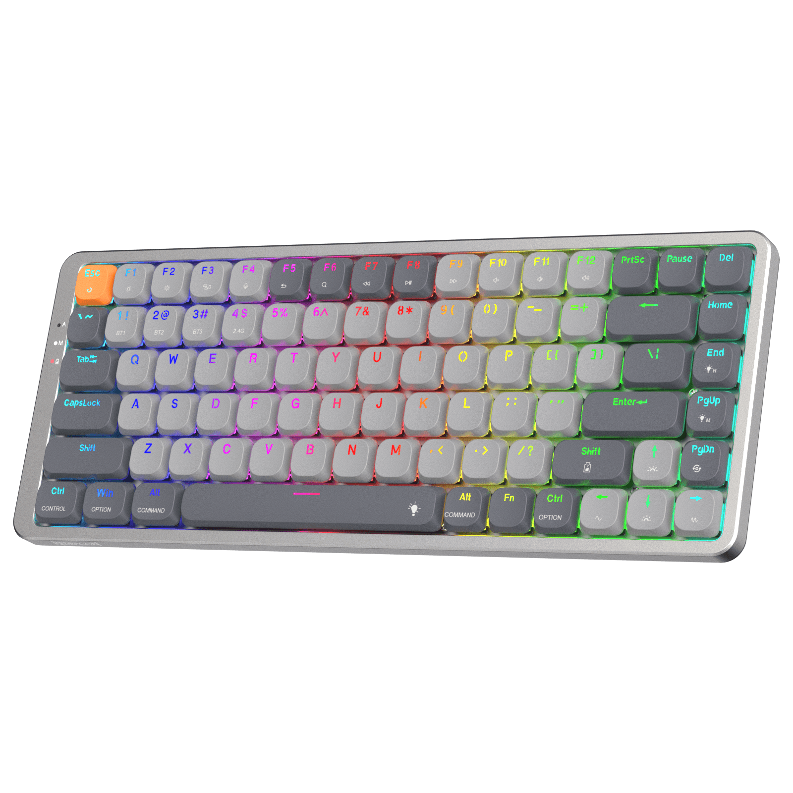 Redragon Azure Pro K652GG-RGB-PRO 75% Low Profile Wireless Mechanical Keyboard - Gray (Red Switch)