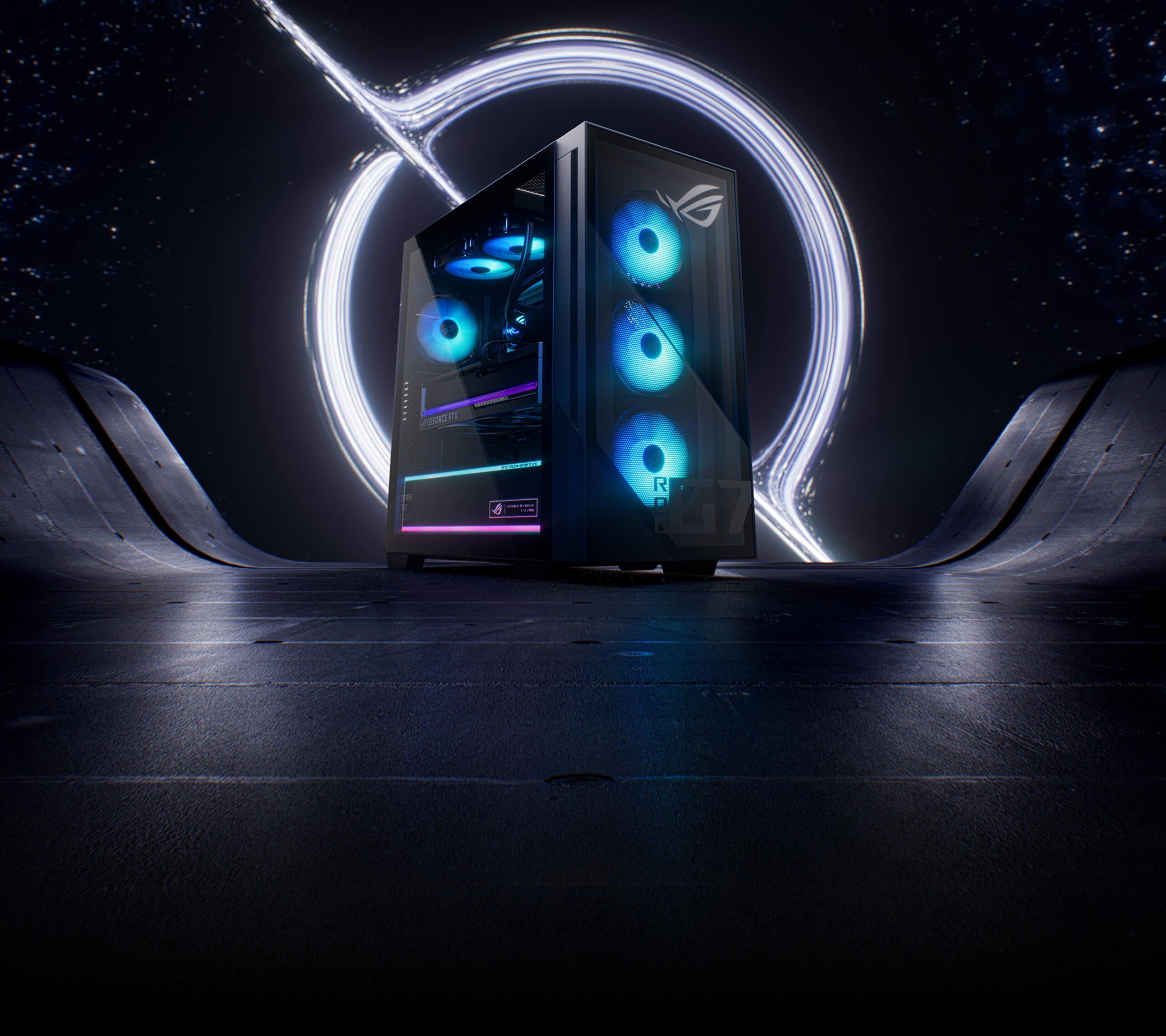 كمبيوتر غيمنغ ASUS ROG G700 (2025) — Ryzen 7 9800X3D + RTX 5070 Ti 16GB
