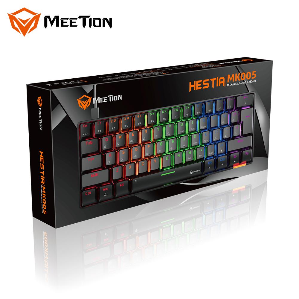 Meetion Hestia MT-MK005 60% Mechanical Gaming Keyboard - Black (Outemu Blue Switch, US+Arabic)