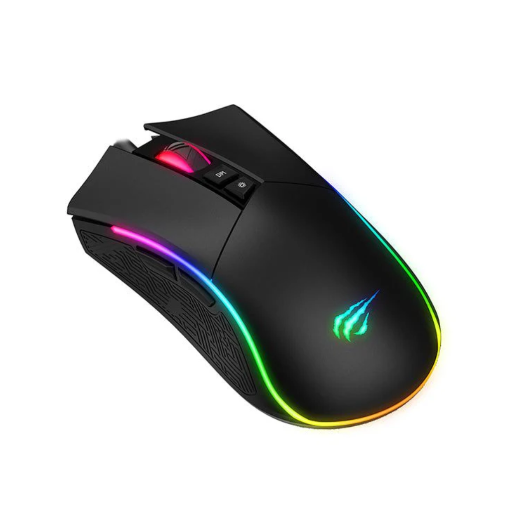 Havit MS1001S V2 RGB Wired Gaming Mouse - أسود/رمادي