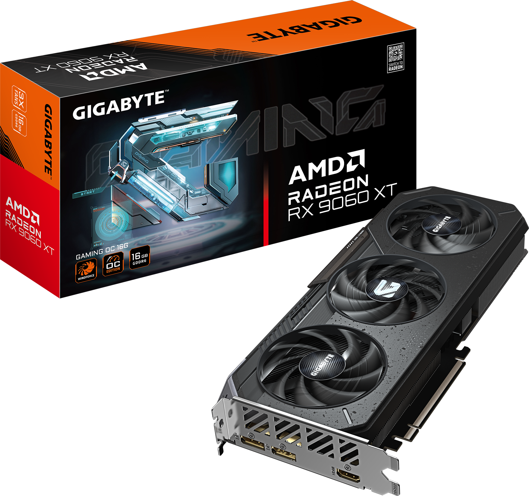 Gigabyte Radeon RX 9060 XT GAMING OC 16G (GV-R9060XTGAMING OC-16GD)