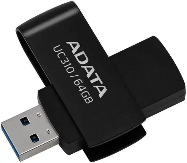 ADATA UC310 128GB USB 3.2 Gen 1 Flash Drive — أسود