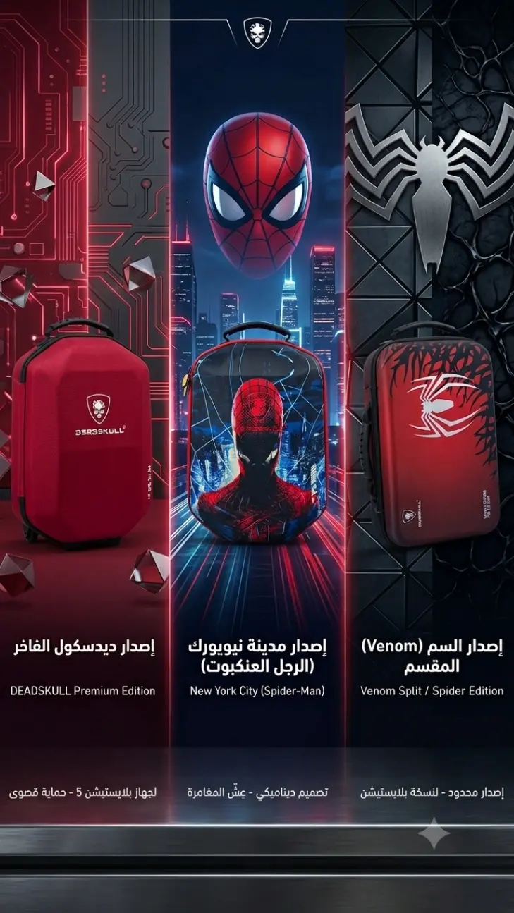 حقيبة حمل PS5 Slim — تصميم Spider-Man من DeadSkull