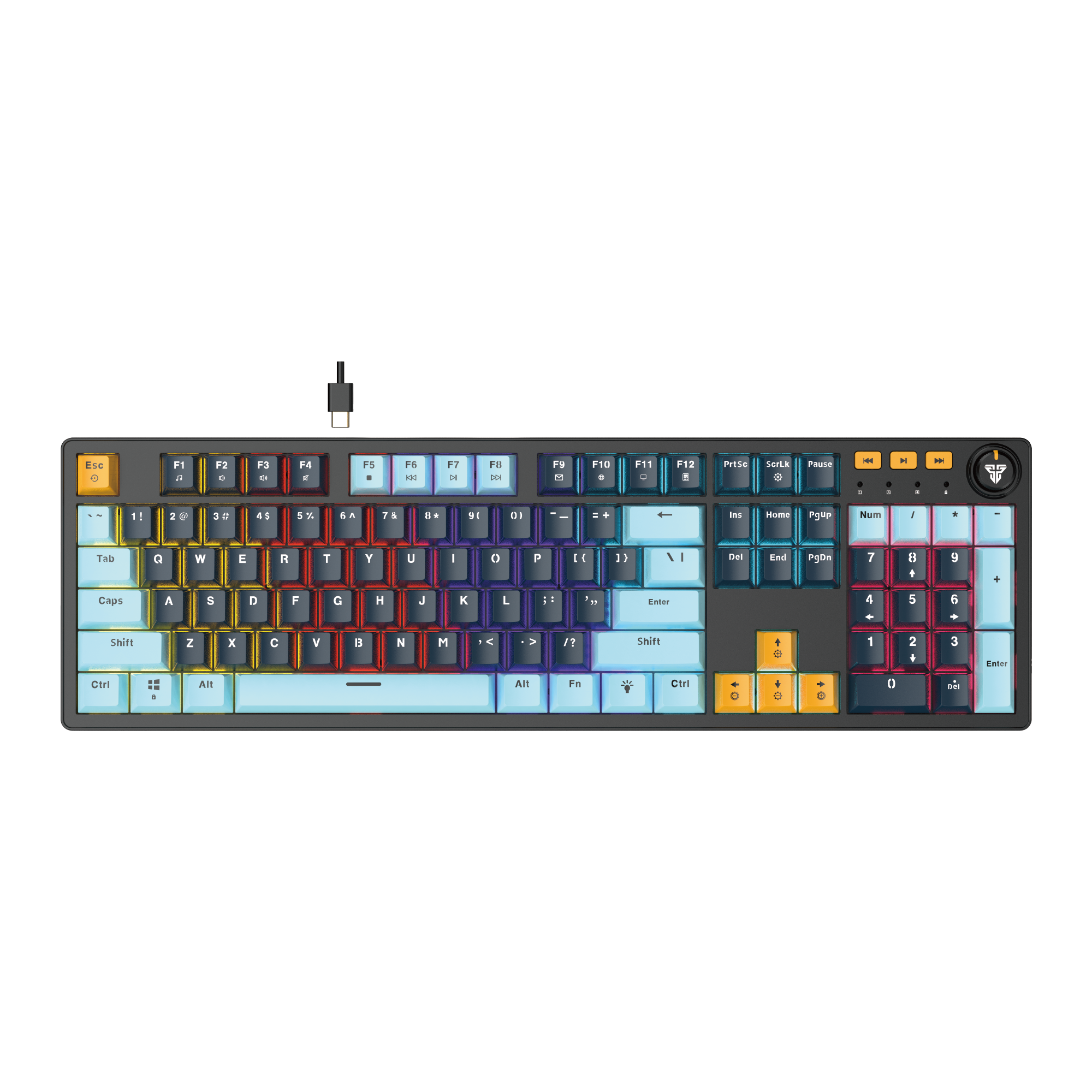 Fantech ATOM107S MK893S Mizu Edition Mechanical Gaming Keyboard - Navy Blue (Red Switch)