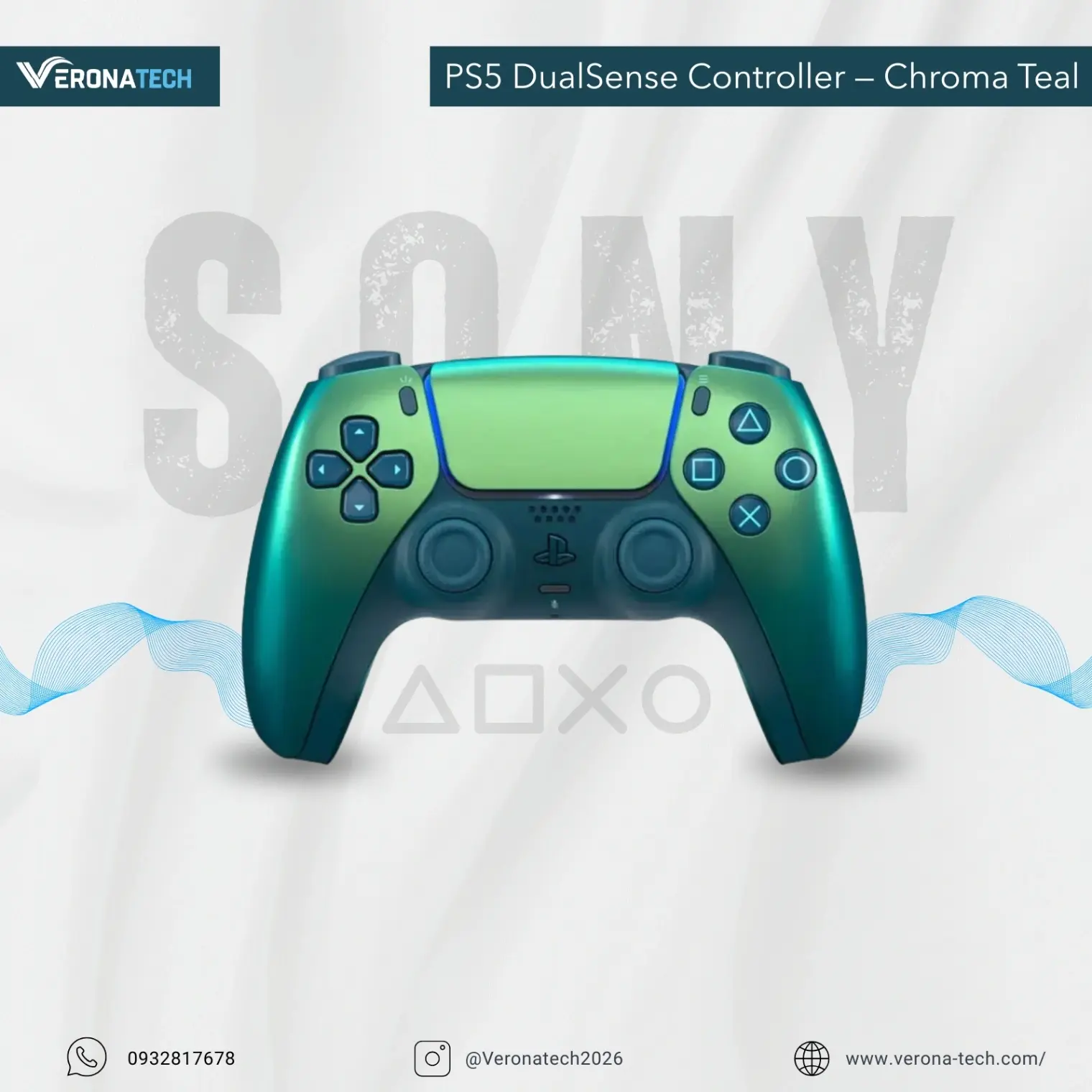 PS5 DualSense Controller — Chroma Teal