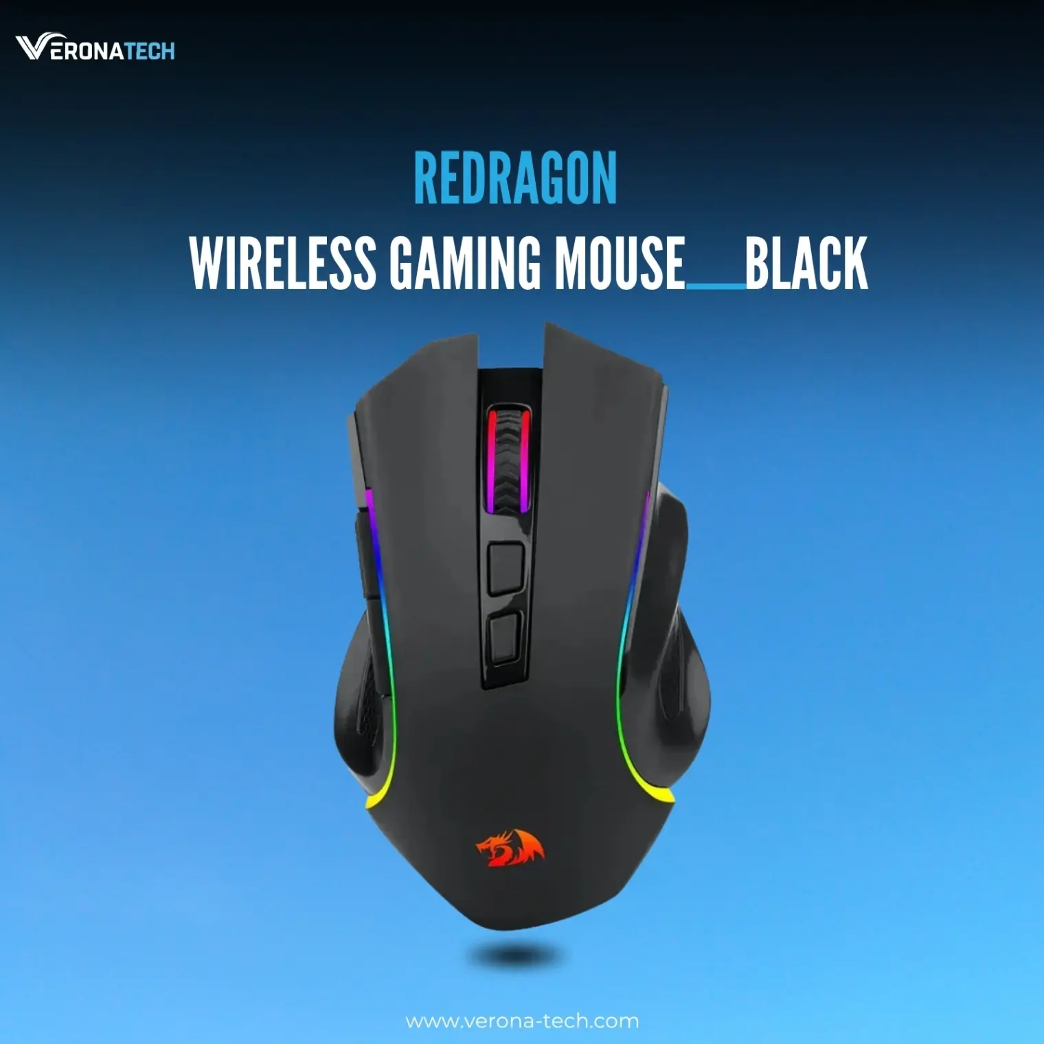 Redragon M607 Griffin RGB Wired Gaming Mouse - Black