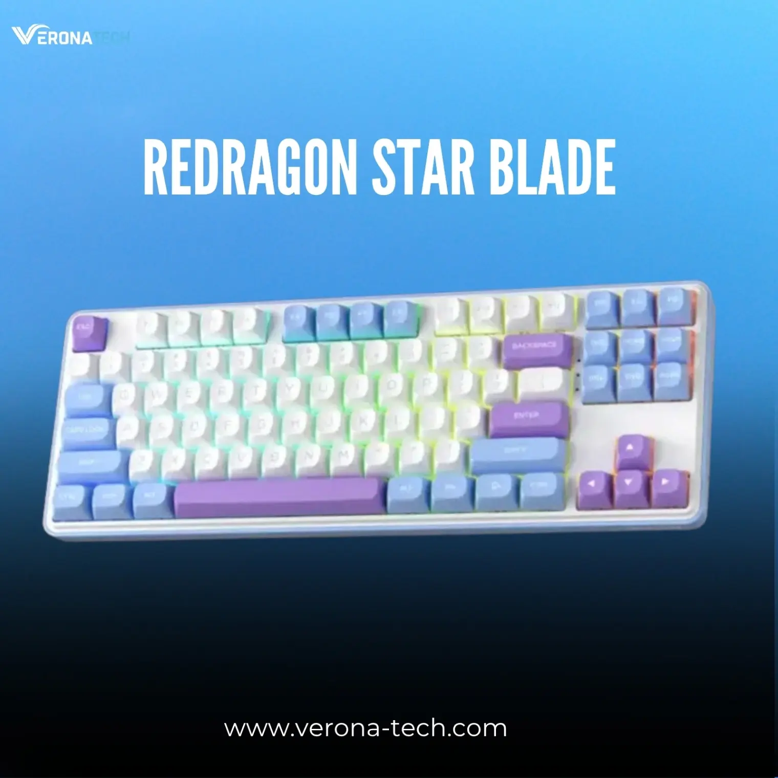 Redragon STAR BLADE K707 PRO - كيبورد ميكانيكي لاسلكي 87 مفتاح Hot-Swap