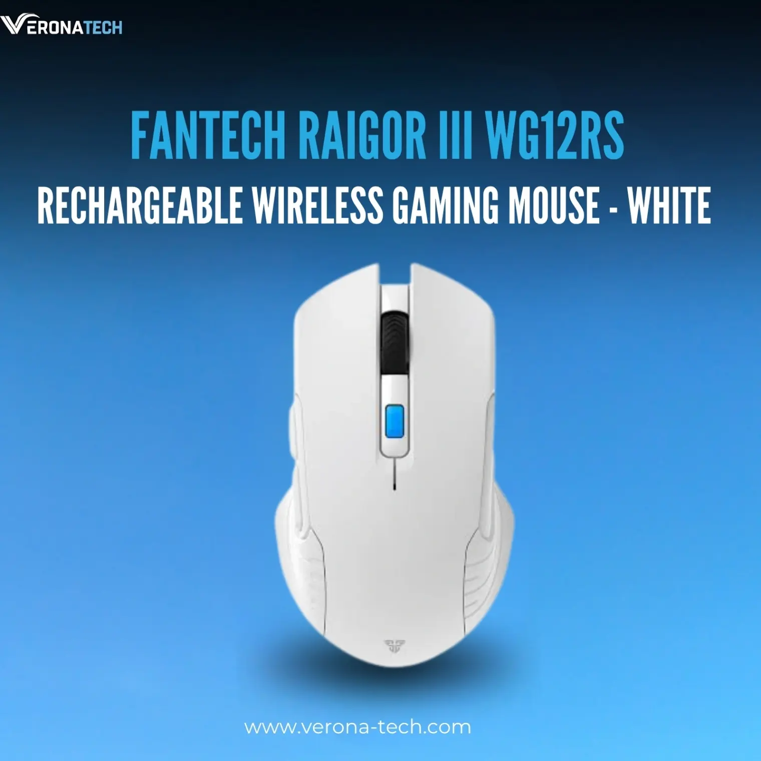 Fantech Raigor III WG12RS Rechargeable Wireless Gaming Mouse - White