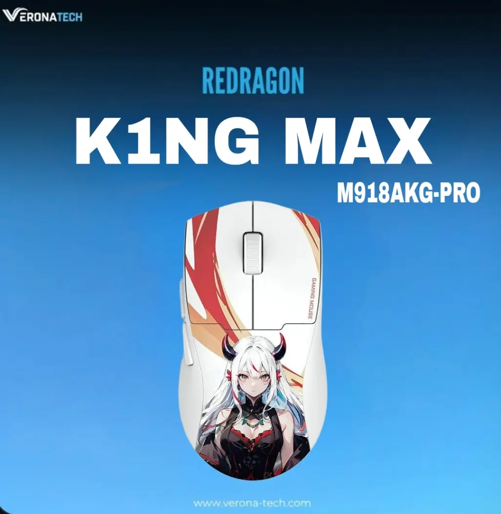 Redragon M918AKG-PRO K1NG 3-Mode Wireless Gaming Mouse 26K DPI
