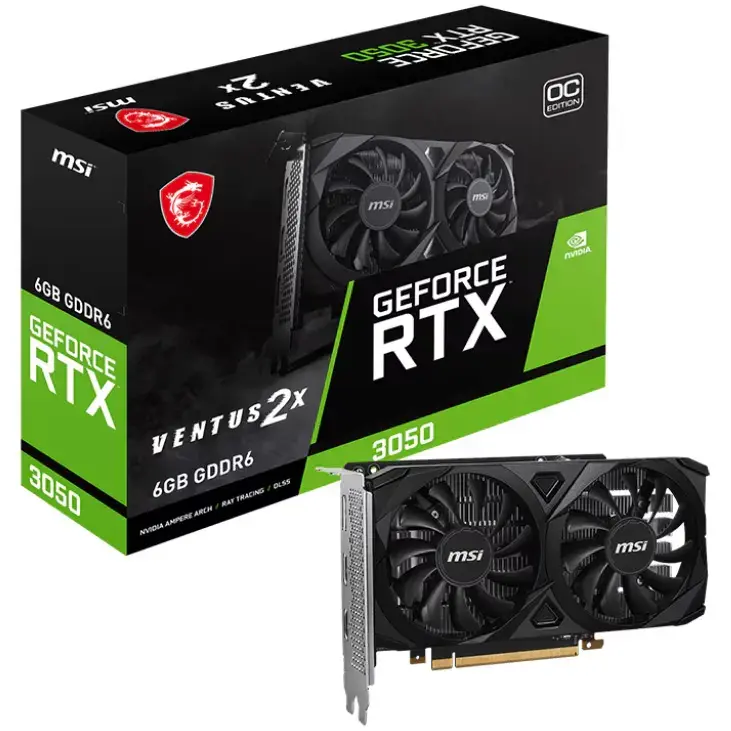 MSI GeForce RTX 3050 VENTUS 2X E 6G OC