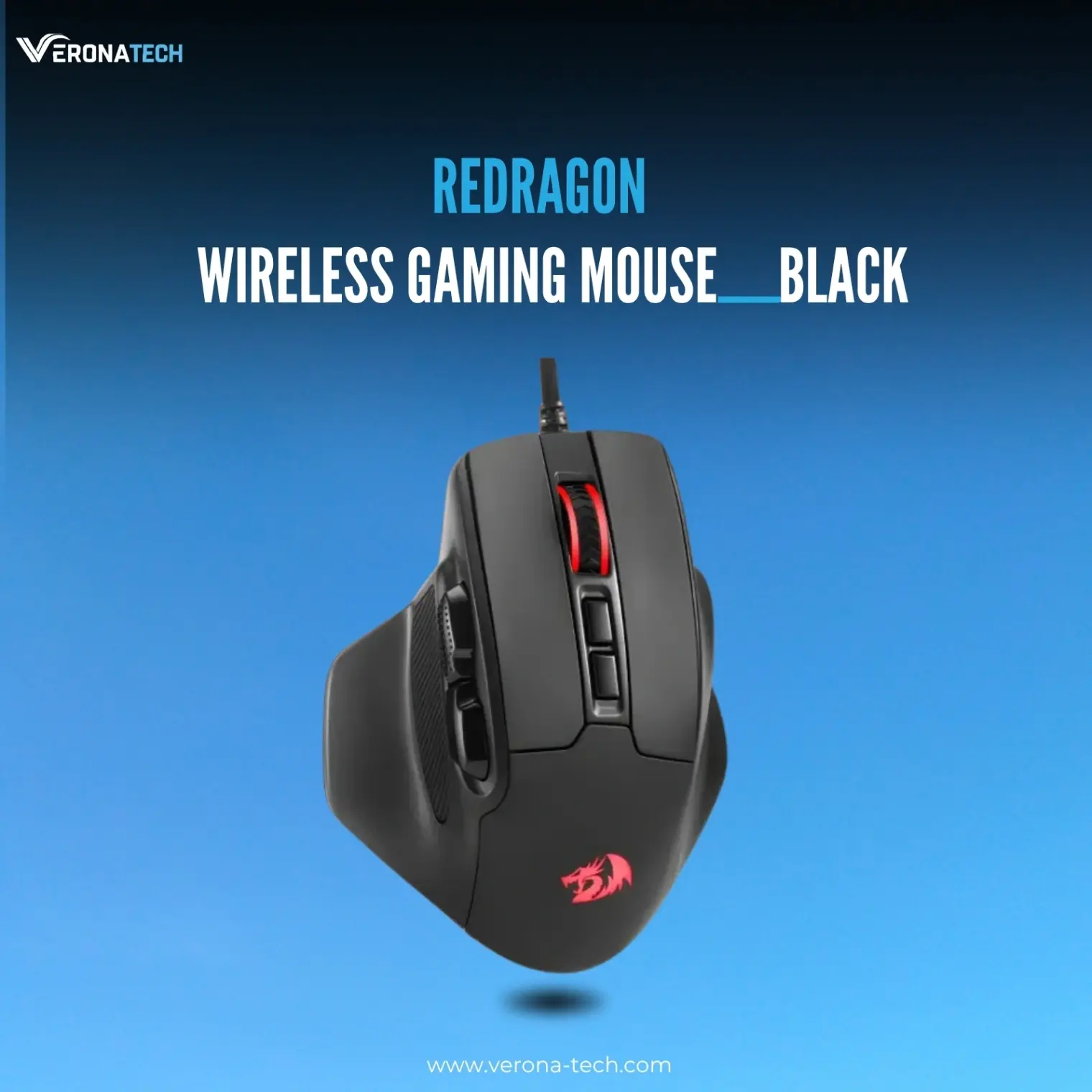 Redragon M806 Bullseye RGB Wired Gaming Mouse - أسود