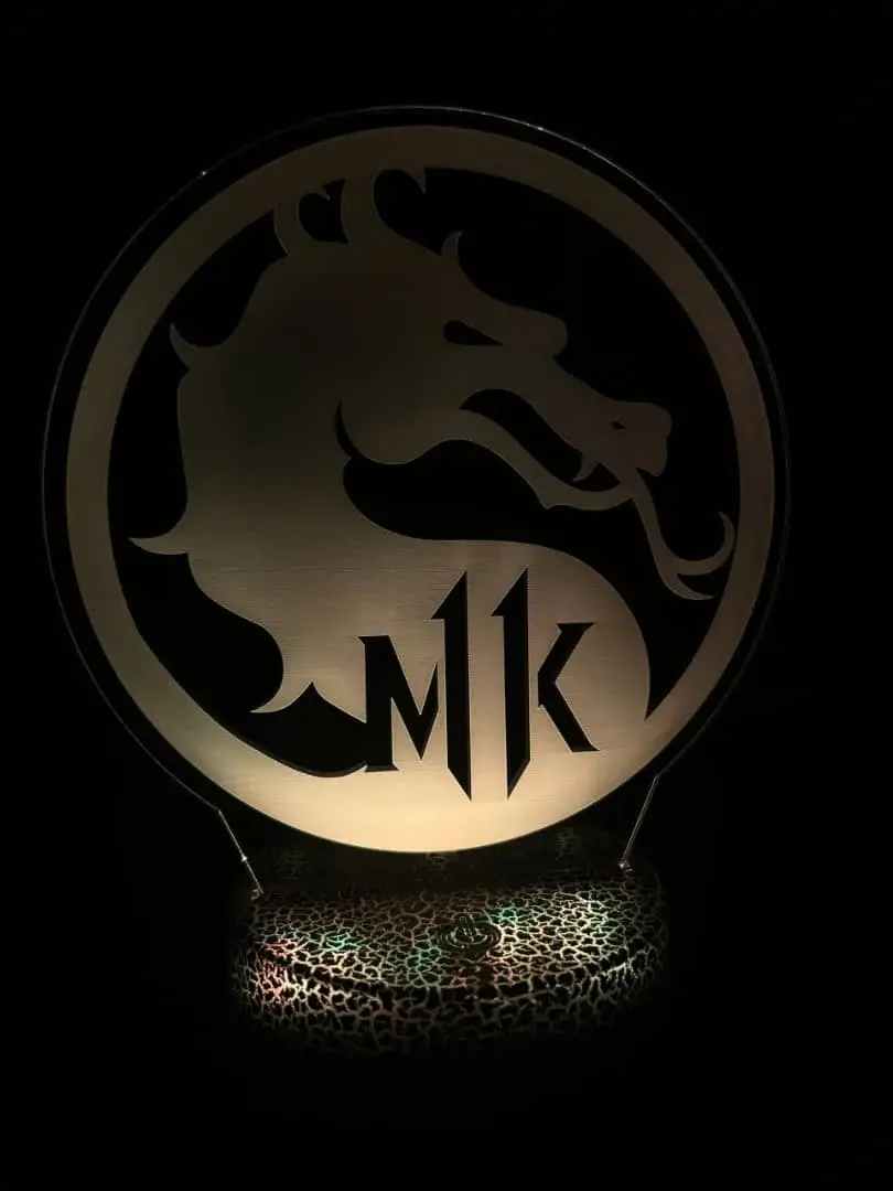ليد لامب 3D أكريليك — شعار تنين Mortal Kombat