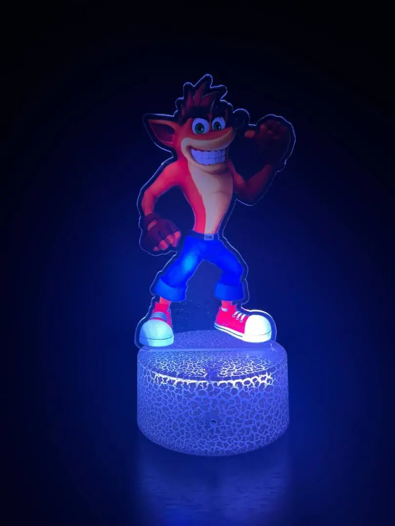ليد لامب 3D أكريليك — كراش بانديكوت Crash Bandicoot