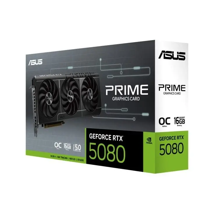ASUS Prime GeForce RTX 5080 16GB GDDR7 OC Edition Gaming Graphics Card