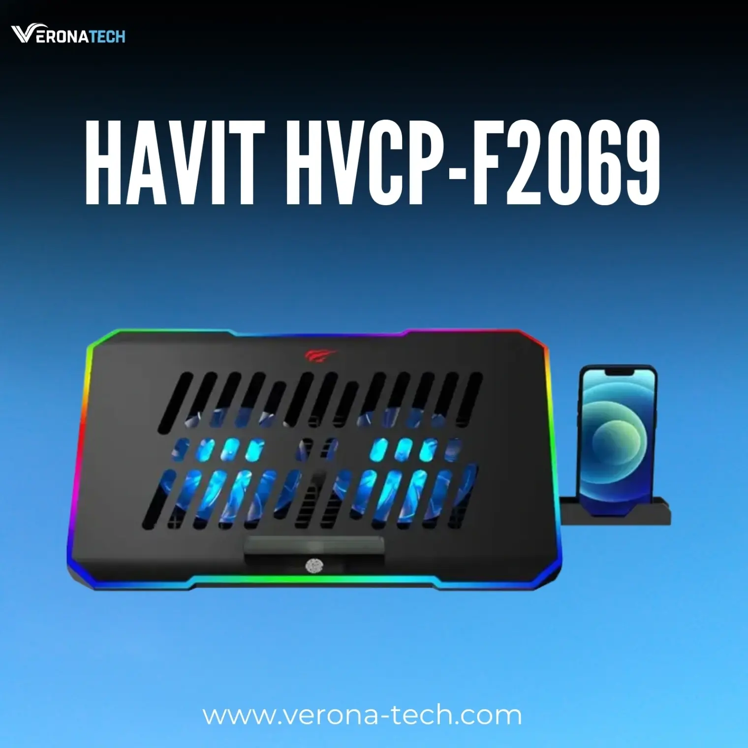 Havit HVCP-F2069 قاعدة تبريد لابتوب غيمنغ — أسود