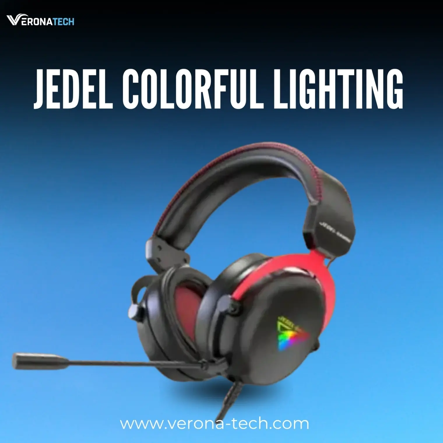 Jedel Colorful Lighting Gaming Headphone (USB + 3.5mm)