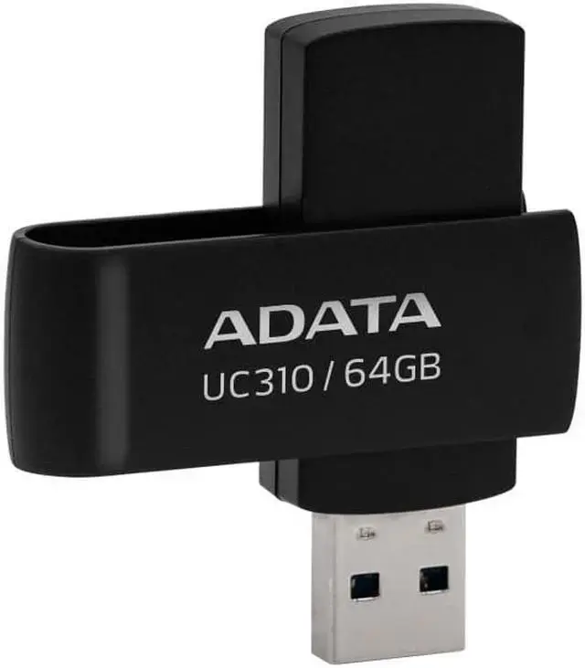 ADATA UC310 128GB USB 3.2 Gen 1 Flash Drive — أسود