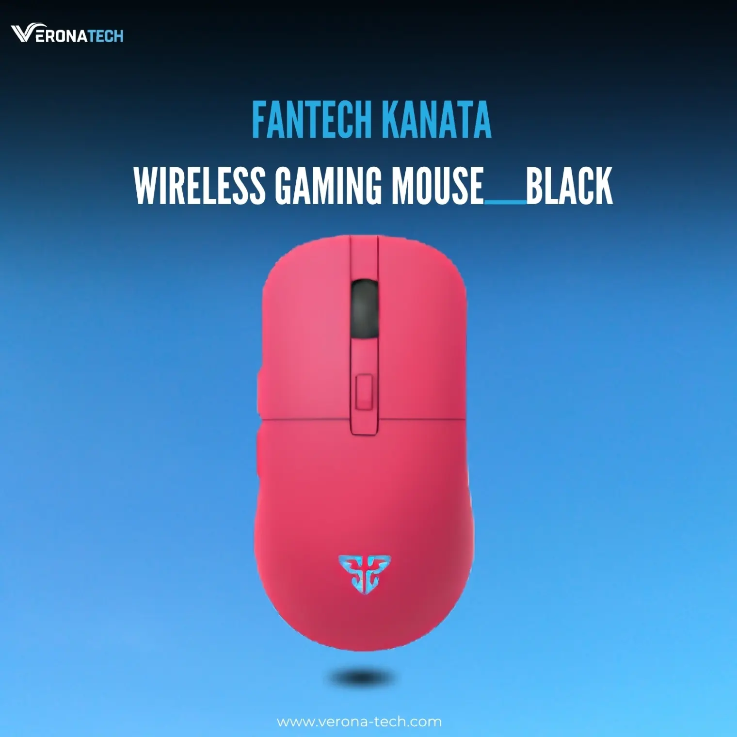 Fantech Kanata Wireless WG9RD Tri-Mode Gaming Mouse with RGB Charging Dock - Pink