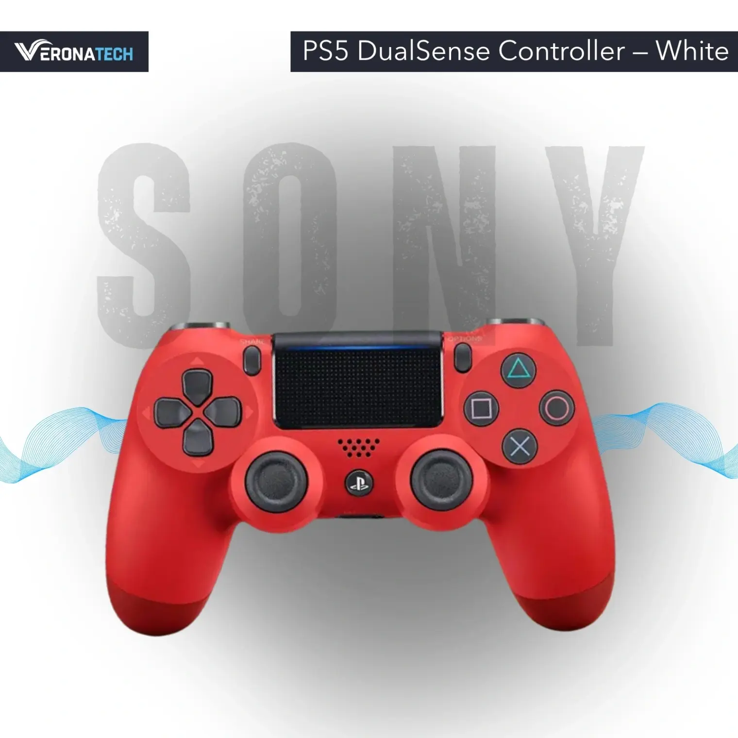 ذراع PS4 (كوبي جديد) — أحمر