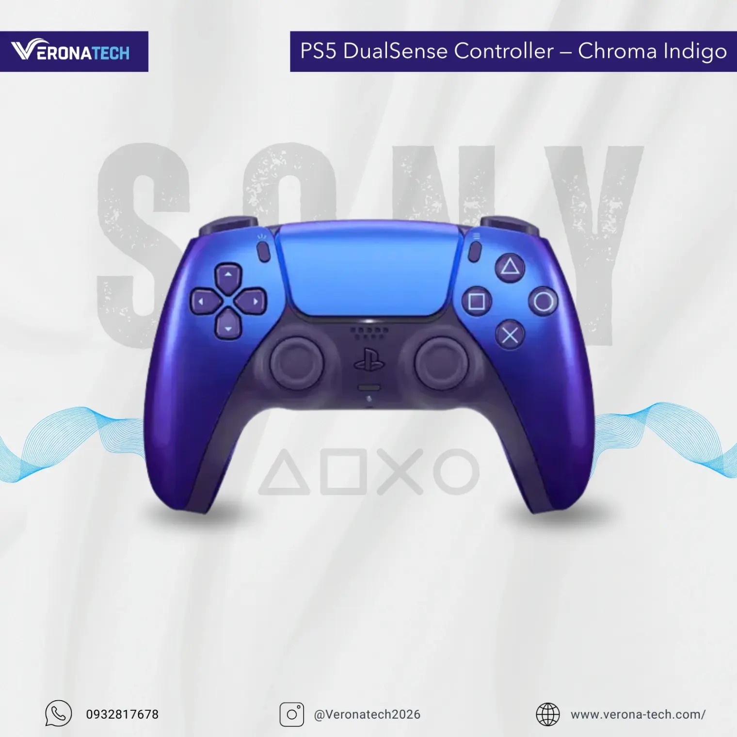 PS5 DualSense Controller — Chroma Indigo