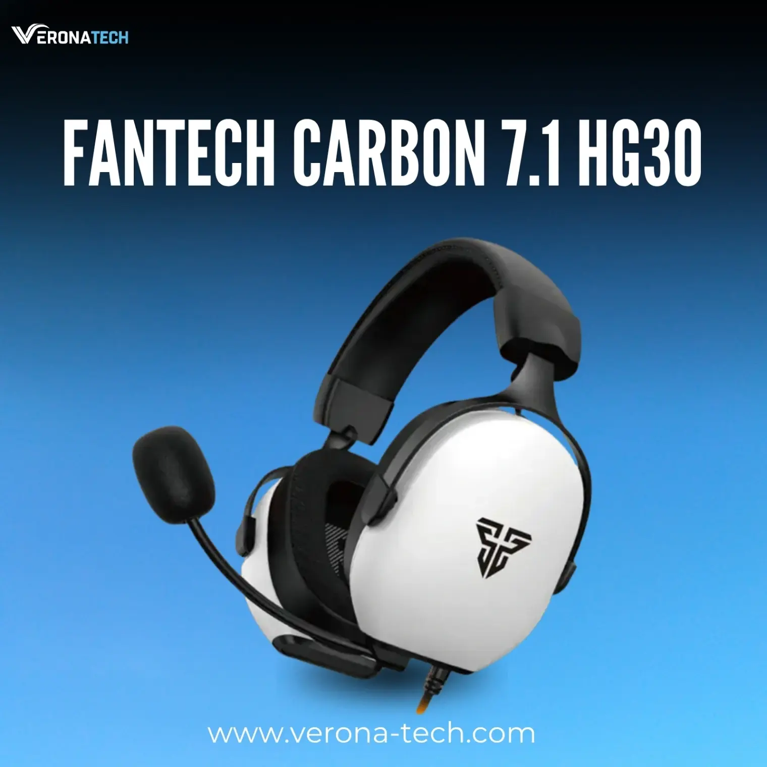Fantech CARBON 7.1 HG30 Gaming Headset - White