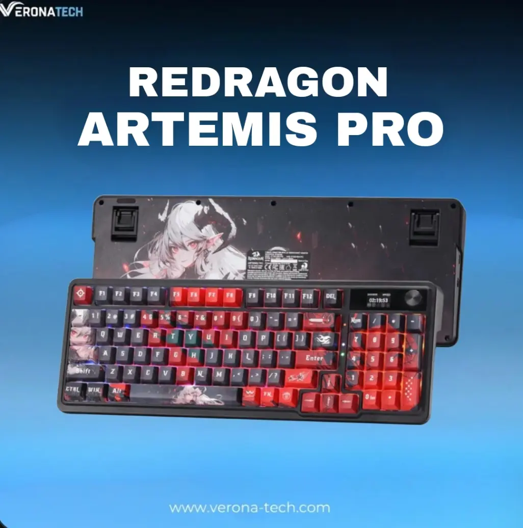 Redragon K719 PRO Wireless RGB Gasket Gaming Keyboard, Dye-Sub Anime Keycap