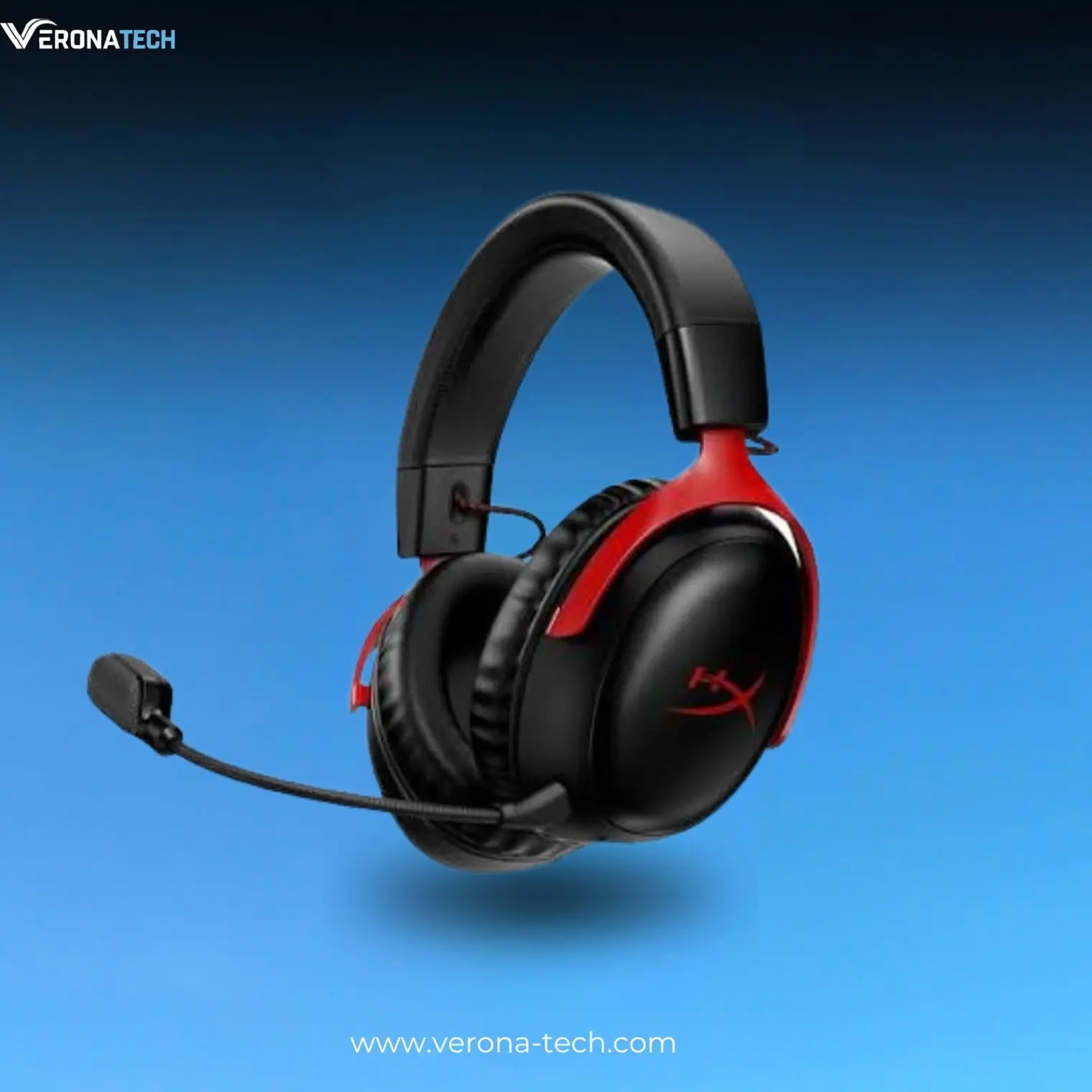 HyperX Cloud III Wireless Gaming Headset - Black/Red