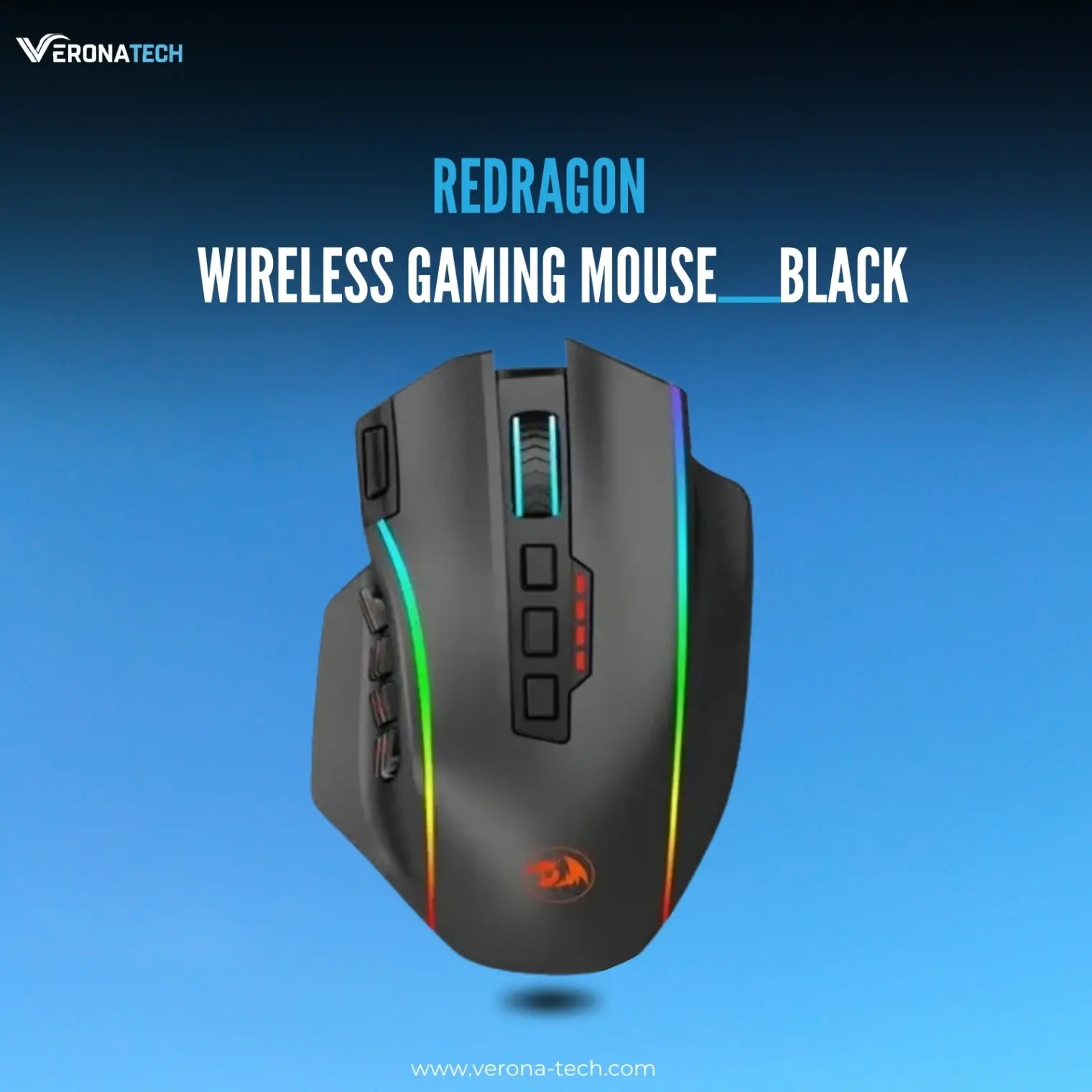 Redragon M612 Predator RGB Wired Gaming Mouse - Black