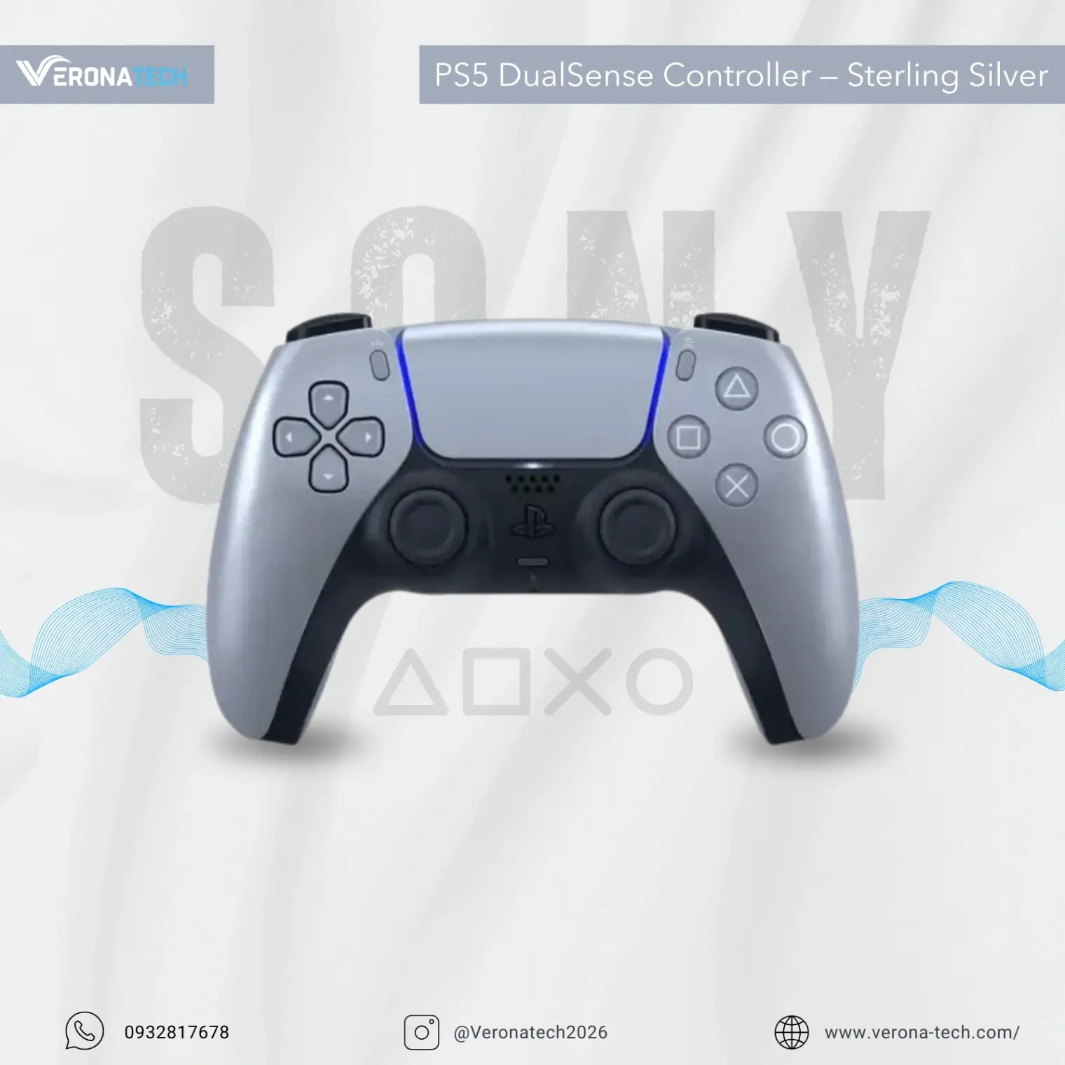 PS5 DualSense Controller — Sterling Silver
