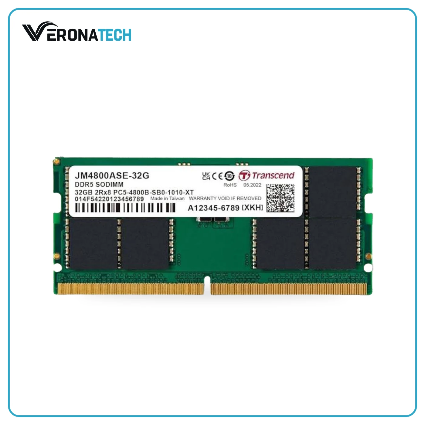 Transcend JetRAM 32GB DDR5 4800MHz Laptop RAM (SO-DIMM)