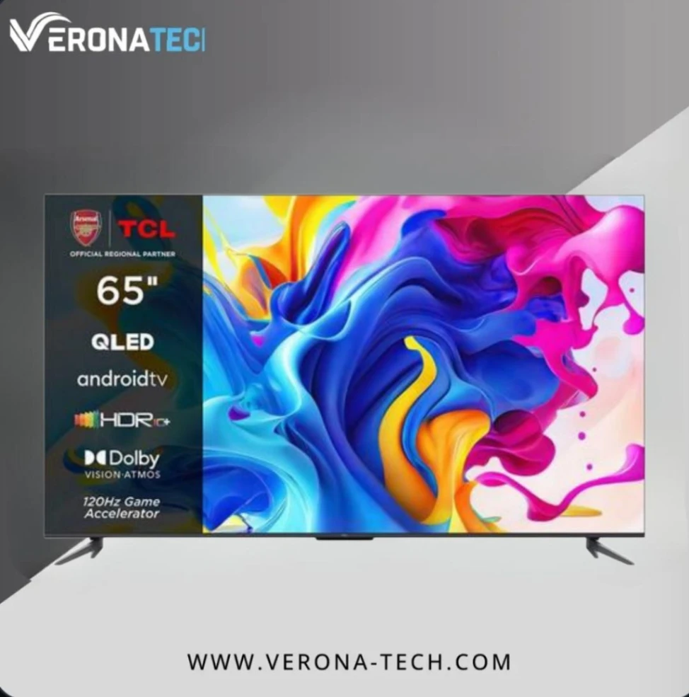 TCL تلفزيون 65T6C ذكي 65 بوصة 4K QLED ملون كوانتوم كريستال HDR 10
