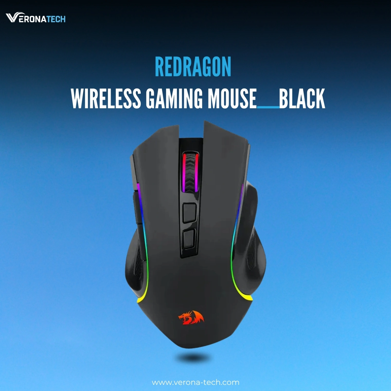 Redragon M607 Griffin RGB Wired Gaming Mouse - Black