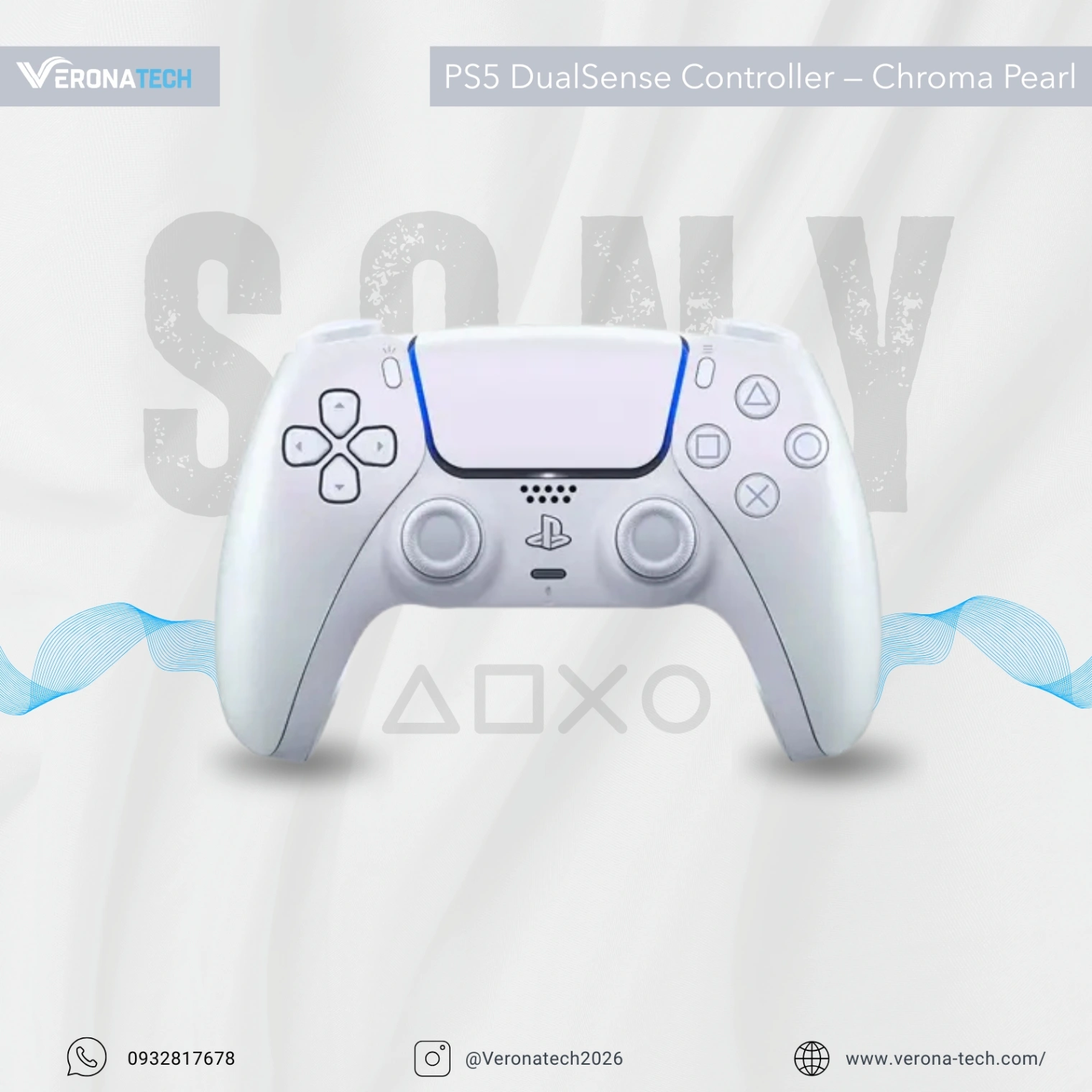 PS5 DualSense Controller — Chroma Pearl