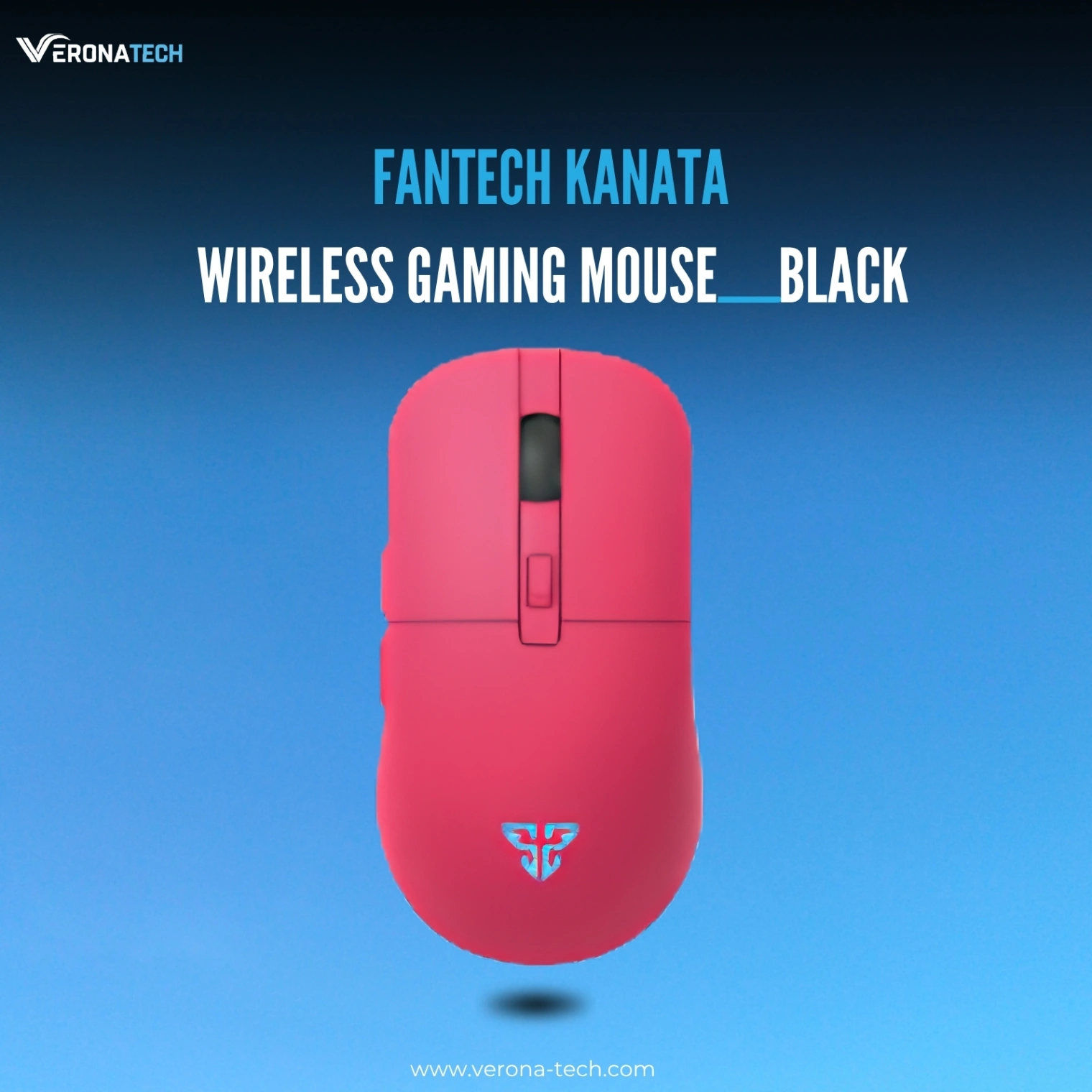 Fantech Kanata Wireless WG9RD Tri-Mode Gaming Mouse with RGB Charging Dock - Pink