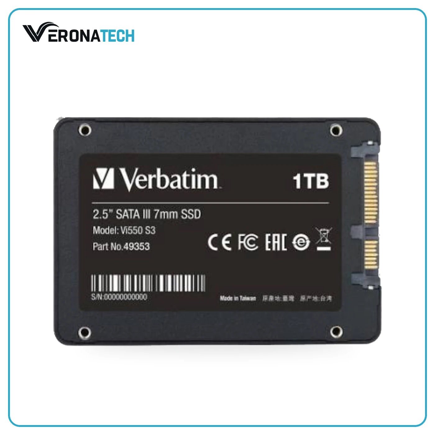 Verbatim Vi550 S3 1TB 2.5" SATA III SSD — 520/500MB/s