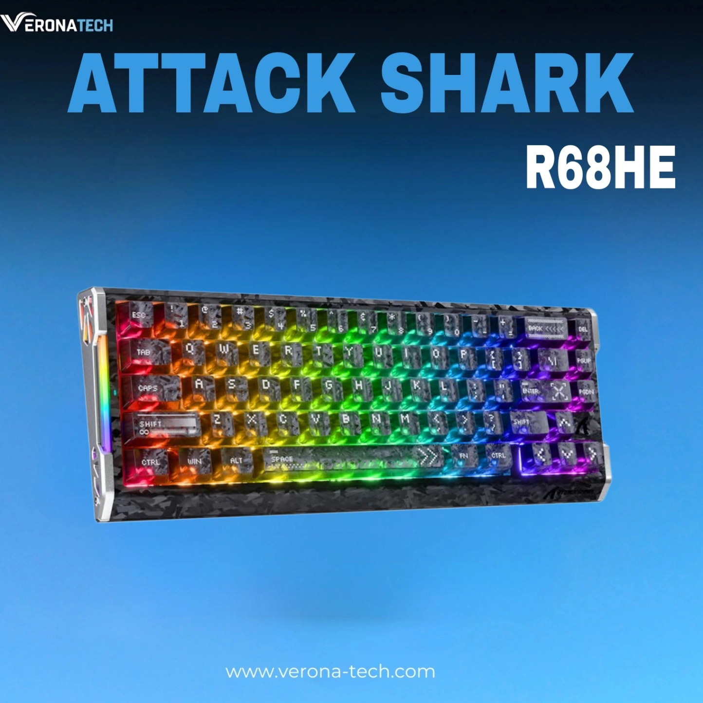 ATTACK SHARK R68 Keyboard BLACK