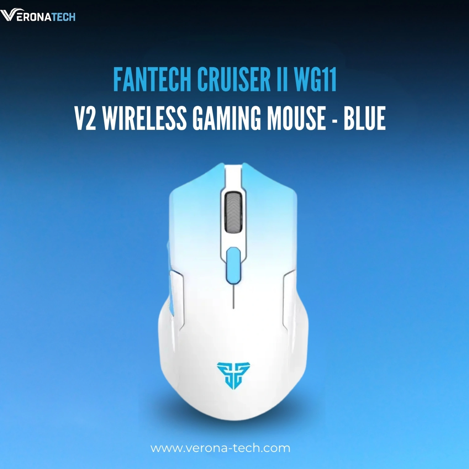 Fantech Cruiser II WG11 V2 Wireless Gaming Mouse - Blue
