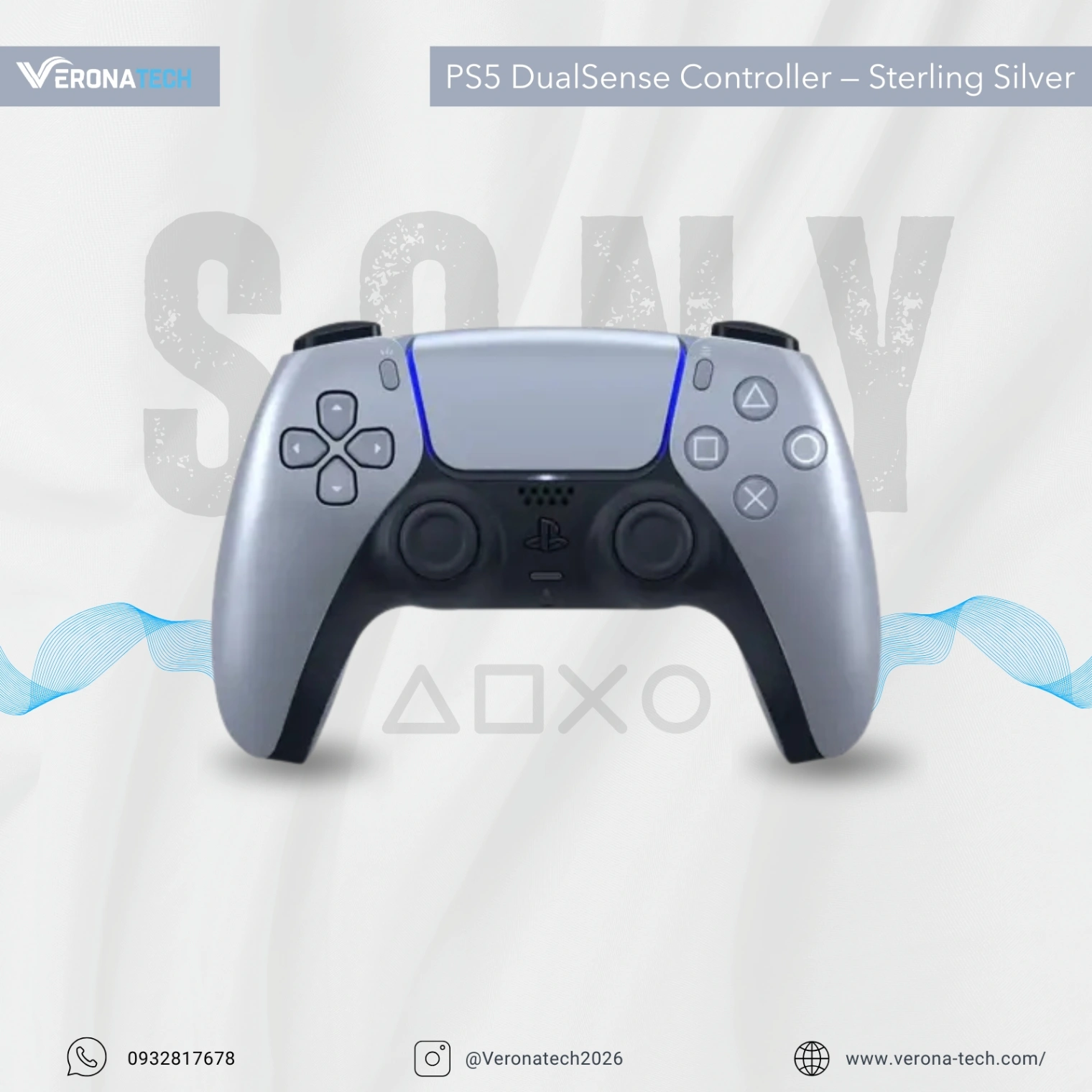 PS5 DualSense Controller — Sterling Silver