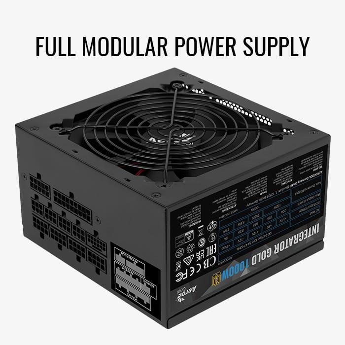 AeroCool Integrator Gold 1000W 80+ Gold Fully Modular PSU
