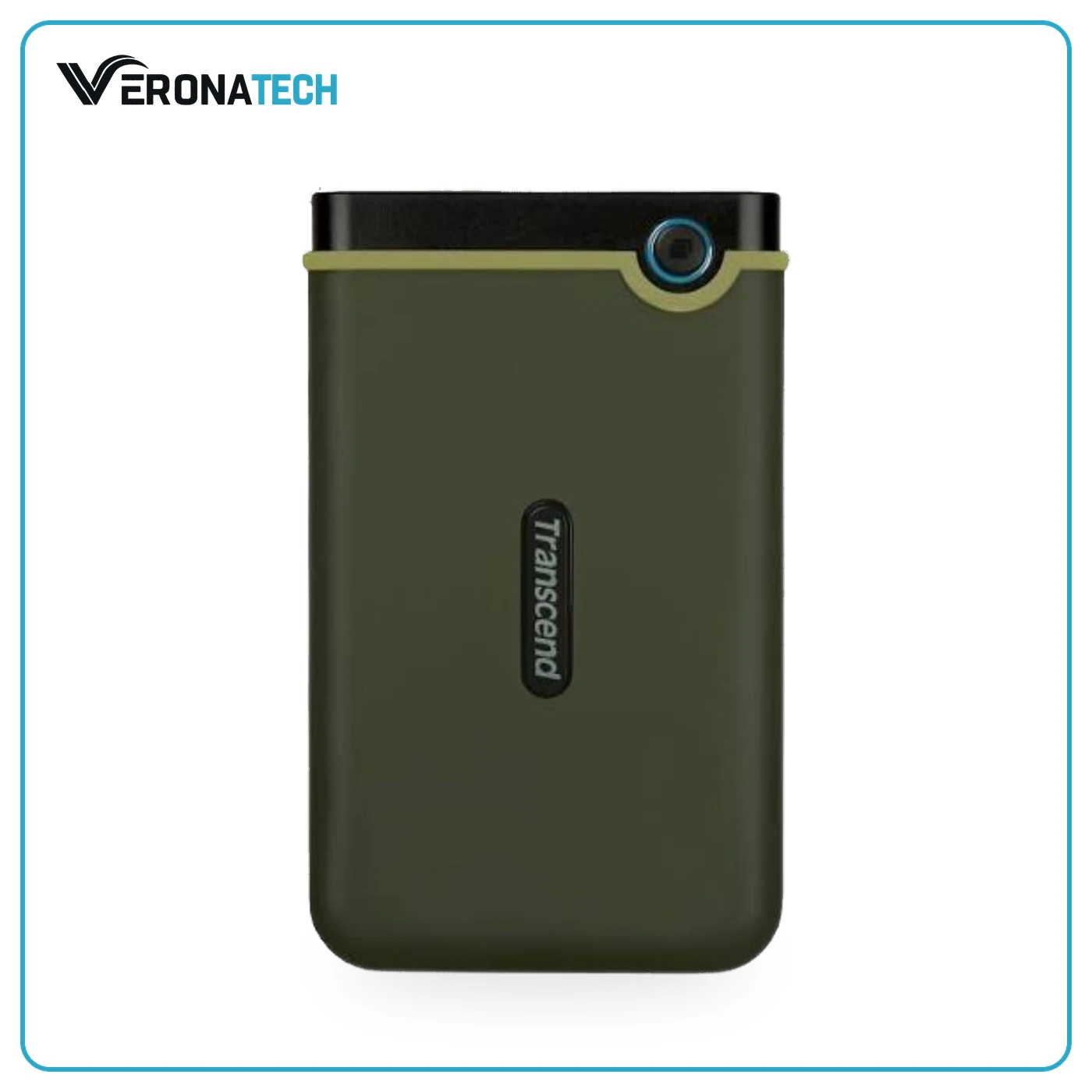 Transcend StoreJet 25M3 1TB Rugged External HDD — USB 3.1 — أخضر عسكري