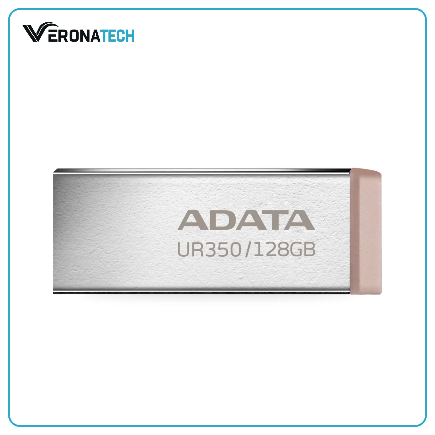 ADATA UR350 128GB USB 3.2 Gen 1 Metal Flash Drive — بيج