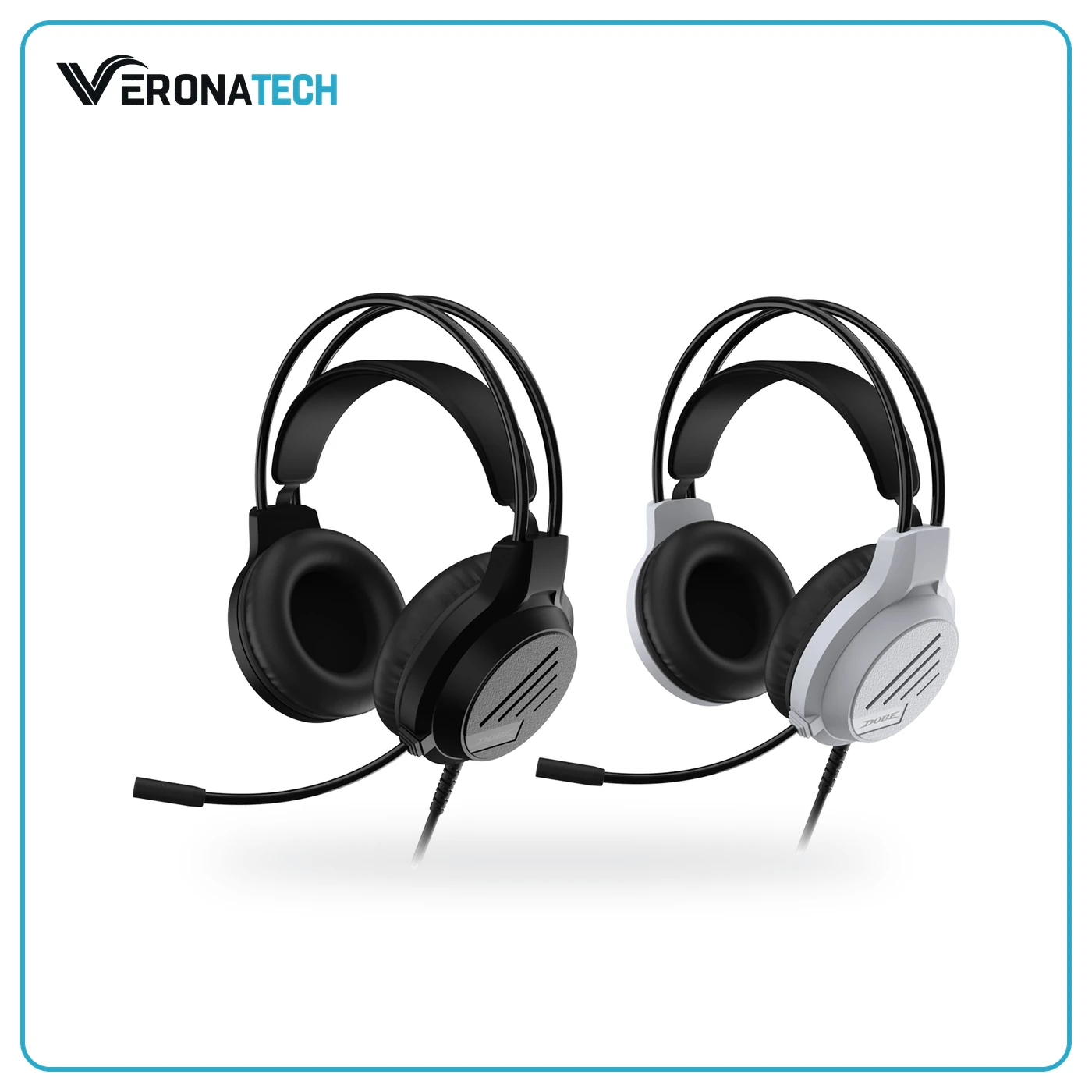 DOBE TP5-3592 Wired Stereo Gaming Headset for PS5 (Black/White)